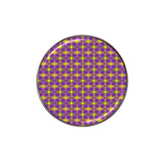 Purple Yellow Swirl Pattern Hat Clip Ball Marker (10 Pack) by BrightVibesDesign