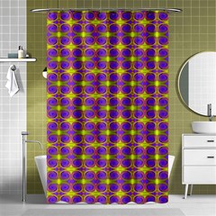 Purple Yellow Swirl Pattern Shower Curtain 48  X 72  (small)  by BrightVibesDesign