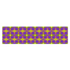 Purple Yellow Swirl Pattern Satin Scarf (oblong) by BrightVibesDesign