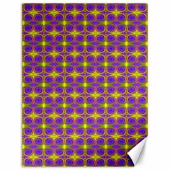 Purple Yellow Swirl Pattern Canvas 12  X 16  