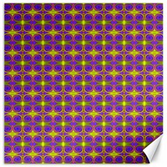 Purple Yellow Swirl Pattern Canvas 16  x 16  