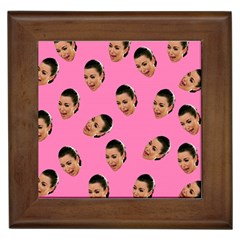 Crying Kim Kardashian Framed Tiles by Valentinaart