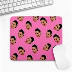 Crying Kim Kardashian Large Mousepads by Valentinaart