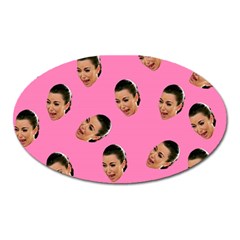 Crying Kim Kardashian Oval Magnet by Valentinaart