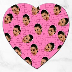 Crying Kim Kardashian Jigsaw Puzzle (heart) by Valentinaart