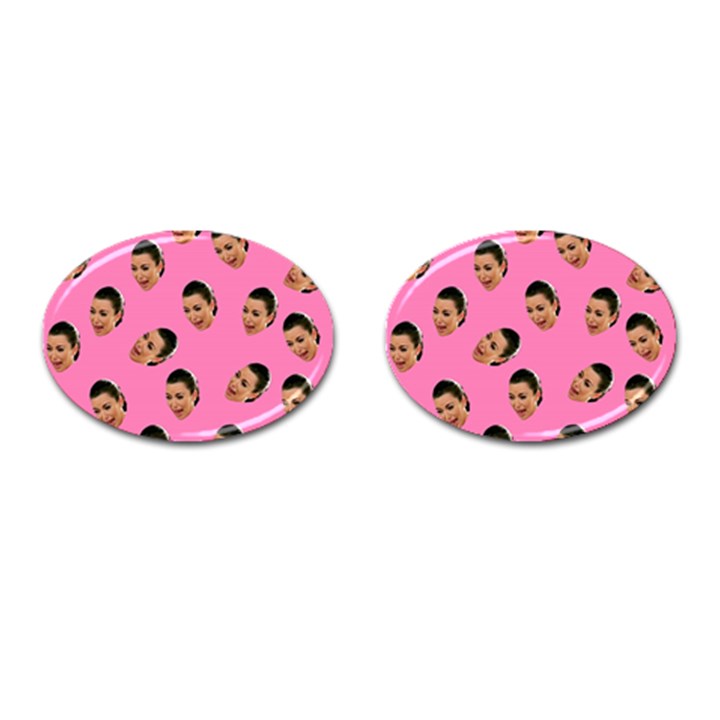 Crying Kim Kardashian Cufflinks (Oval)