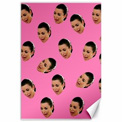 Crying Kim Kardashian Canvas 12  X 18   by Valentinaart