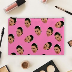 Crying Kim Kardashian Cosmetic Bag (large)  by Valentinaart