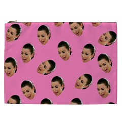 Crying Kim Kardashian Cosmetic Bag (xxl)  by Valentinaart