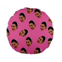 Crying Kim Kardashian Standard 15  Premium Round Cushions by Valentinaart