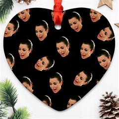 Crying Kim Kardashian Heart Ornament (two Sides) by Valentinaart