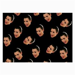 Crying Kim Kardashian Large Glasses Cloth (2-side) by Valentinaart