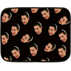 Crying Kim Kardashian Double Sided Fleece Blanket (mini)  by Valentinaart