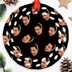 Crying Kim Kardashian Ornament (round Filigree) by Valentinaart