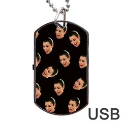 Crying Kim Kardashian Dog Tag Usb Flash (one Side) by Valentinaart