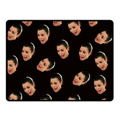 Crying Kim Kardashian Double Sided Fleece Blanket (small)  by Valentinaart