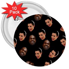 Crying Kim Kardashian 3  Buttons (10 Pack)  by Valentinaart