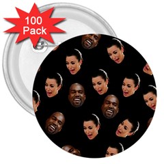 Crying Kim Kardashian 3  Buttons (100 Pack)  by Valentinaart