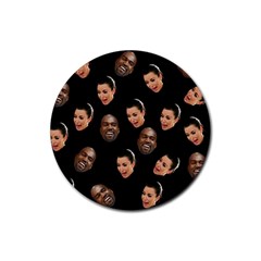 Crying Kim Kardashian Rubber Coaster (round)  by Valentinaart