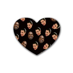 Crying Kim Kardashian Heart Coaster (4 Pack)  by Valentinaart