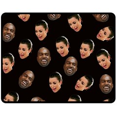 Crying Kim Kardashian Fleece Blanket (medium)  by Valentinaart