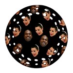 Crying Kim Kardashian Round Filigree Ornament (Two Sides) Back