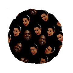 Crying Kim Kardashian Standard 15  Premium Round Cushions by Valentinaart