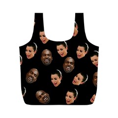 Crying Kim Kardashian Full Print Recycle Bags (m)  by Valentinaart