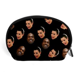 Crying Kim Kardashian Accessory Pouches (large)  by Valentinaart