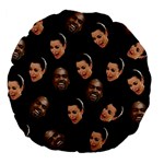 Crying Kim Kardashian Large 18  Premium Flano Round Cushions Back