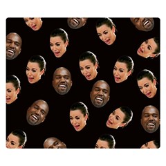 Crying Kim Kardashian Double Sided Flano Blanket (small)  by Valentinaart