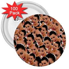 Crying Kim Kardashian 3  Buttons (100 Pack)  by Valentinaart