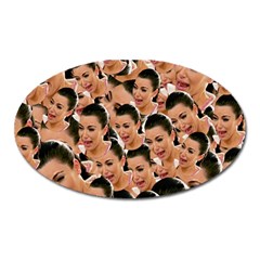 Crying Kim Kardashian Oval Magnet by Valentinaart