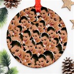 Crying Kim Kardashian Round Ornament (Two Sides) Back