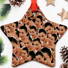 Crying Kim Kardashian Star Ornament (two Sides) by Valentinaart