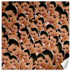 Crying Kim Kardashian Canvas 16  X 16   by Valentinaart