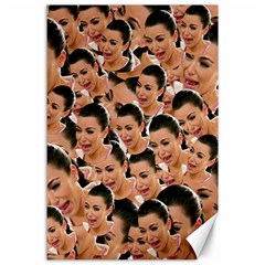 Crying Kim Kardashian Canvas 24  X 36  by Valentinaart