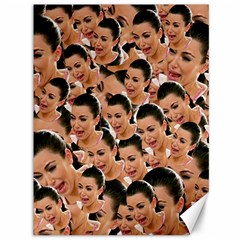 Crying Kim Kardashian Canvas 36  X 48   by Valentinaart