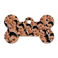 Crying Kim Kardashian Dog Tag Bone (two Sides) by Valentinaart