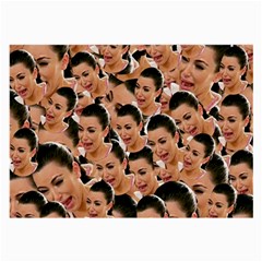 Crying Kim Kardashian Large Glasses Cloth by Valentinaart