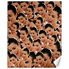 Crying Kim Kardashian Canvas 11  X 14   by Valentinaart