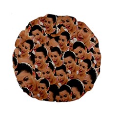 Crying Kim Kardashian Standard 15  Premium Round Cushions by Valentinaart