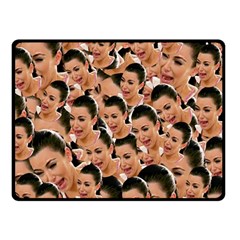 Crying Kim Kardashian Double Sided Fleece Blanket (small)  by Valentinaart