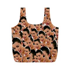 Crying Kim Kardashian Full Print Recycle Bags (m)  by Valentinaart