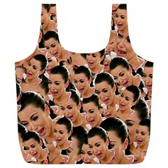 Crying Kim Kardashian Full Print Recycle Bags (l)  by Valentinaart