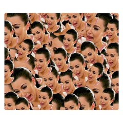 Crying Kim Kardashian Double Sided Flano Blanket (small)  by Valentinaart