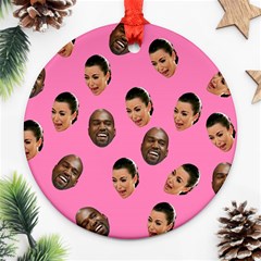 Crying Kim Kardashian Ornament (round) by Valentinaart