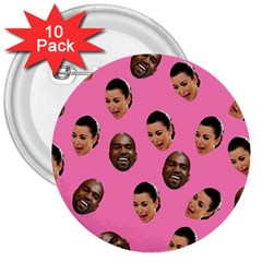 Crying Kim Kardashian 3  Buttons (10 Pack)  by Valentinaart