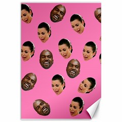 Crying Kim Kardashian Canvas 12  X 18   by Valentinaart