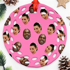 Crying Kim Kardashian Ornament (round Filigree) by Valentinaart